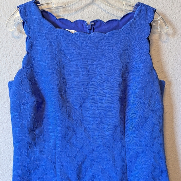 RSVP By Talbots Blue Sheath Midi Jacquard Dress for Cocktail Events Sz. 8 M - Picture 5 of 11